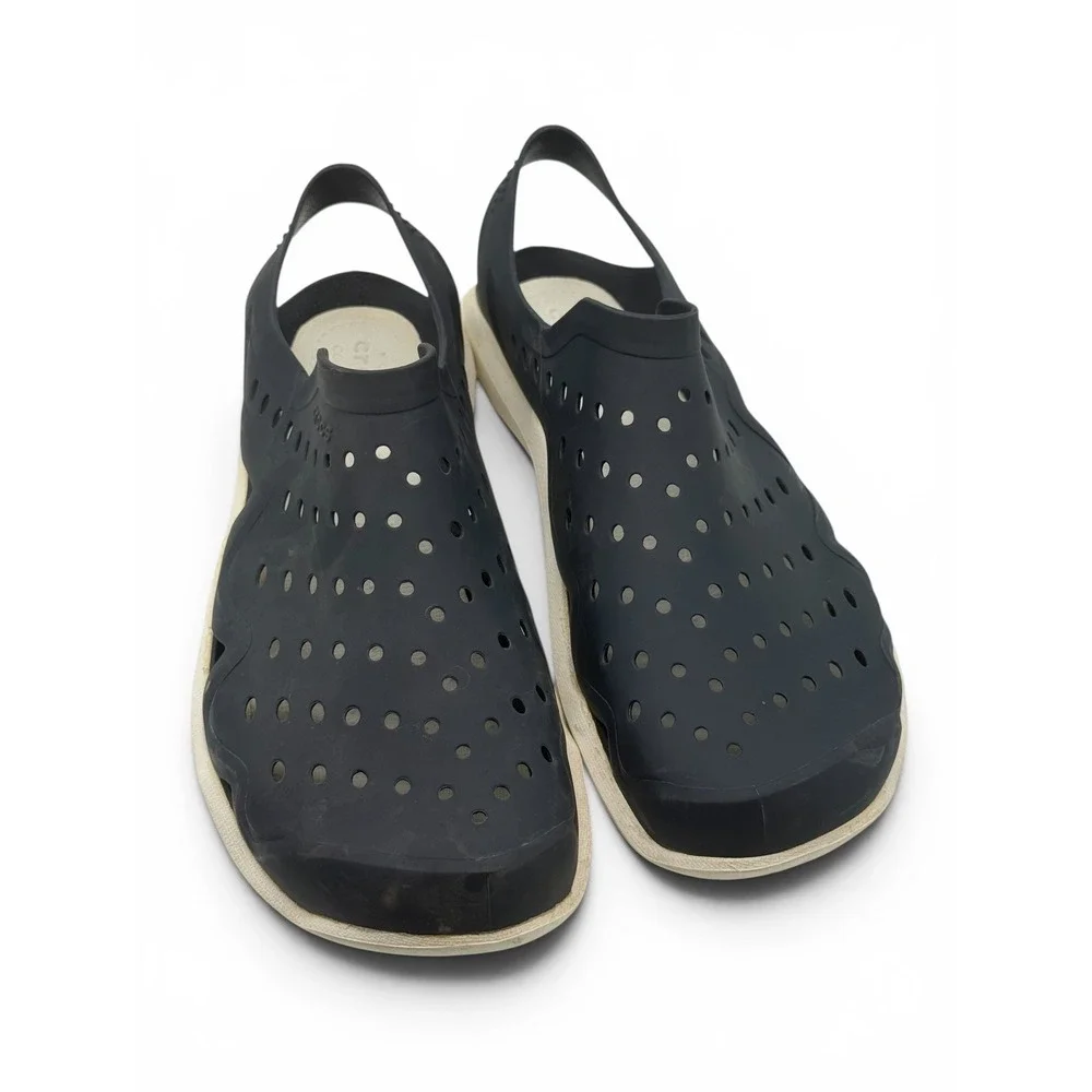 Crocs Swiftwater Wave Clogs Water Shoes Navy Blue White Men's 9